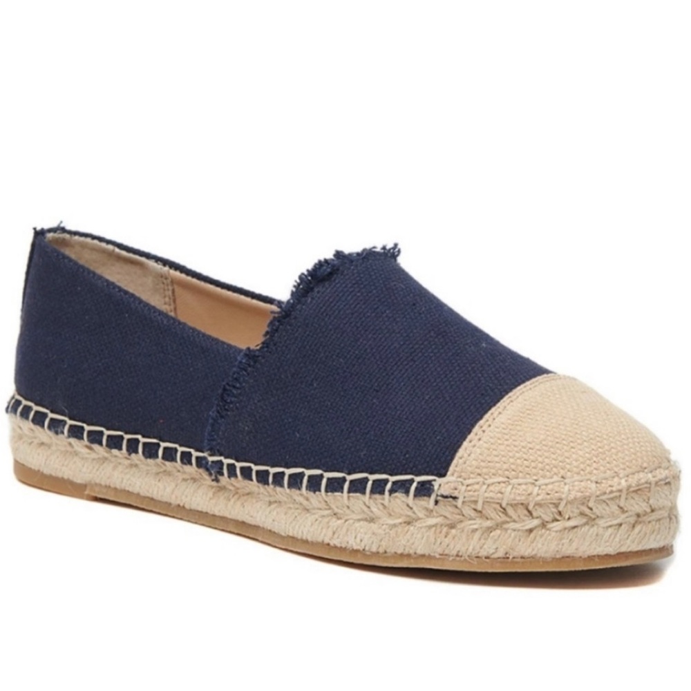 J. McLaughlin Redding Navy canvas Espadrilles 8.5